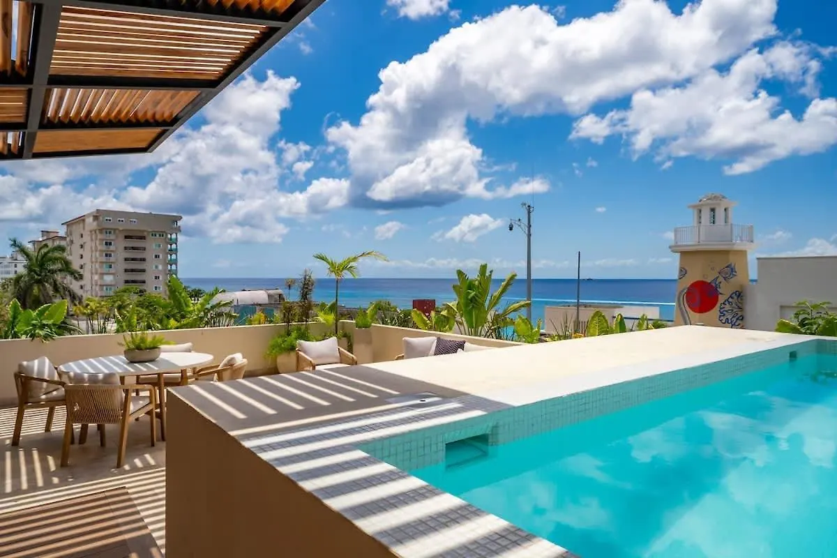 Oceanview 2BR Top Floor Condo Terrace-Pool Cozumel Apartment